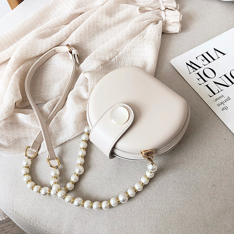 パールミュゼ_パール付き ミニクロスボディバッグ レディース