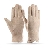 サーモニット_レディース 秋冬 厚手ニット手袋 あったか防寒