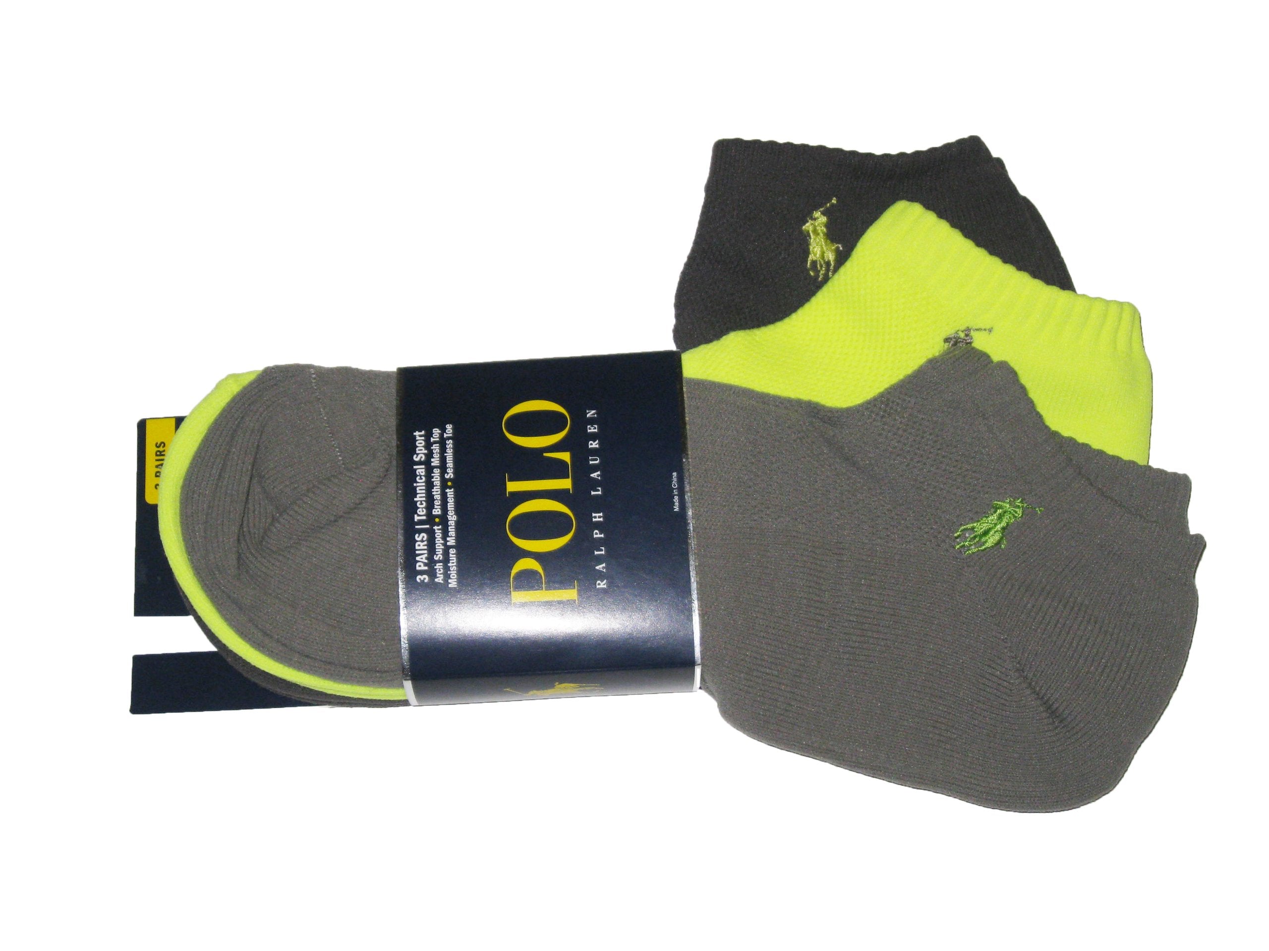 Polo Ralph Lauren Tech Athletic Ped 3 Pk with Polo Player Embroidery