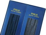 Polo Ralph Lauren Men's One-Point Embroidery, Solid Ribbed, Business Socks, Crew Length, 2 Pair Set, Socks Gift Set, Navy x Charcoal