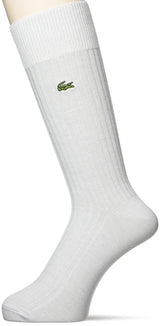 Lacoste Official Clock Emblem 3x2 Rib Knit Socks, Men's