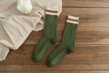 デイリーウォーム_レディース 厚手ニット ラビットファー風 ミドル丈ソックス