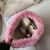 モコチェーン_ファッションチェーン ふわもこショルダーバッグ 斜め掛け レディース