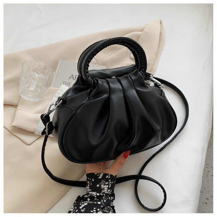 Cloud Pleats_Retro Cloud Pattern Pleated Shoulder/Crossbody Bag