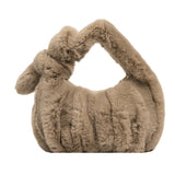 リボムース_リボンフリル ふわもこクラウドバッグ レディース