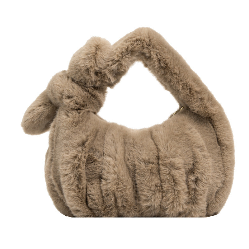 リボムース_リボンフリル ふわもこクラウドバッグ レディース