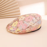 FLORA BERET_スパンコール花付き ベレー帽 レディース トレンド