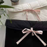 バレリーナクチュール_レディース バレエスタイル リボン付き キルティングノートPCバッグ