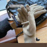 リボモコ_レディース 冬あったか 韓国風 リボンデザイン フリース裏地手袋