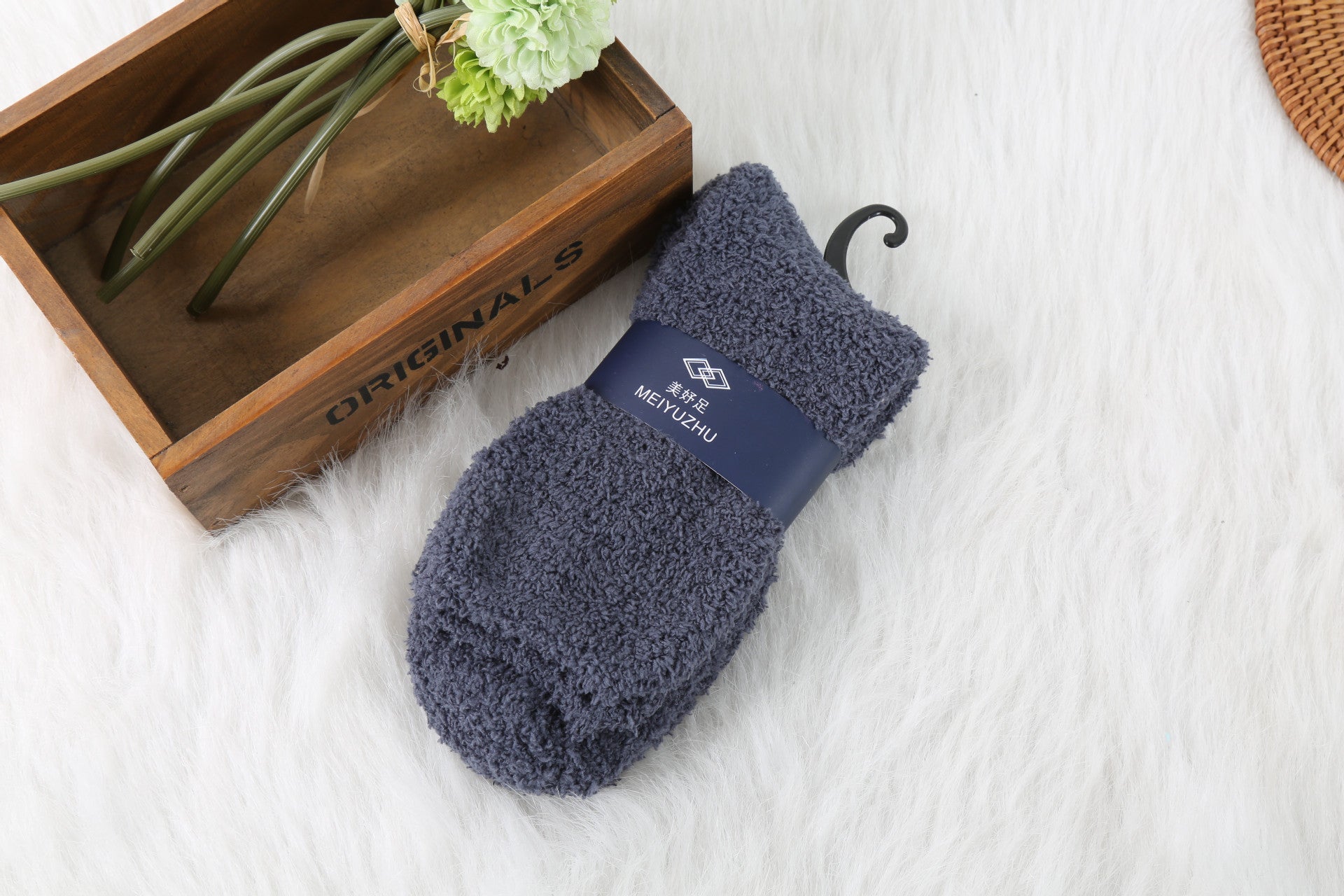 リラックスウォーム フロアソックス | 無地ハーフフリースあったか仕様