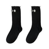 キッズフレンズ_ガールズ パール付き チューブソックス 可愛いデザイン