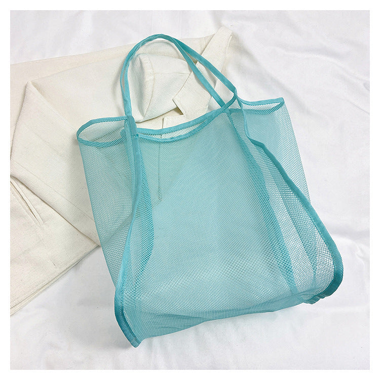 Clear Mesh One-Shoulder Bag - Lightweight, Large Capacity