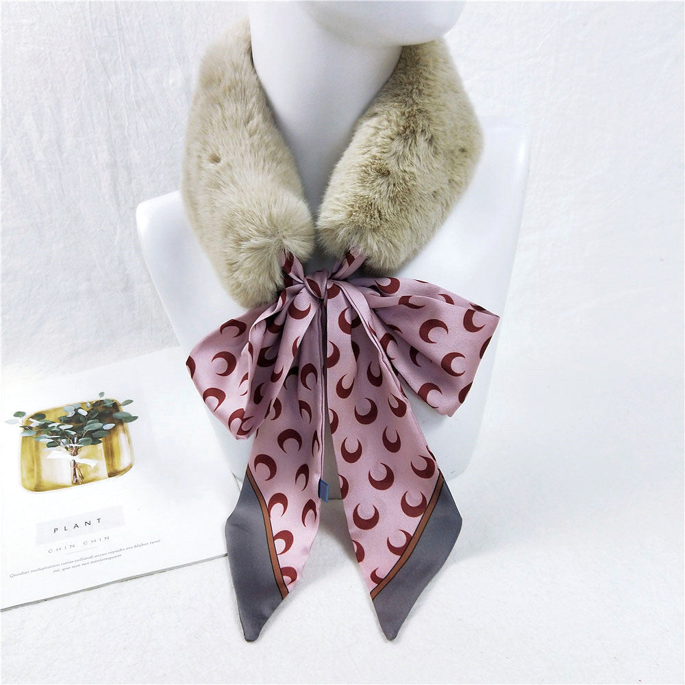 ファームーン_韓国風 厚手あったか冬マフラー レディーズ向け