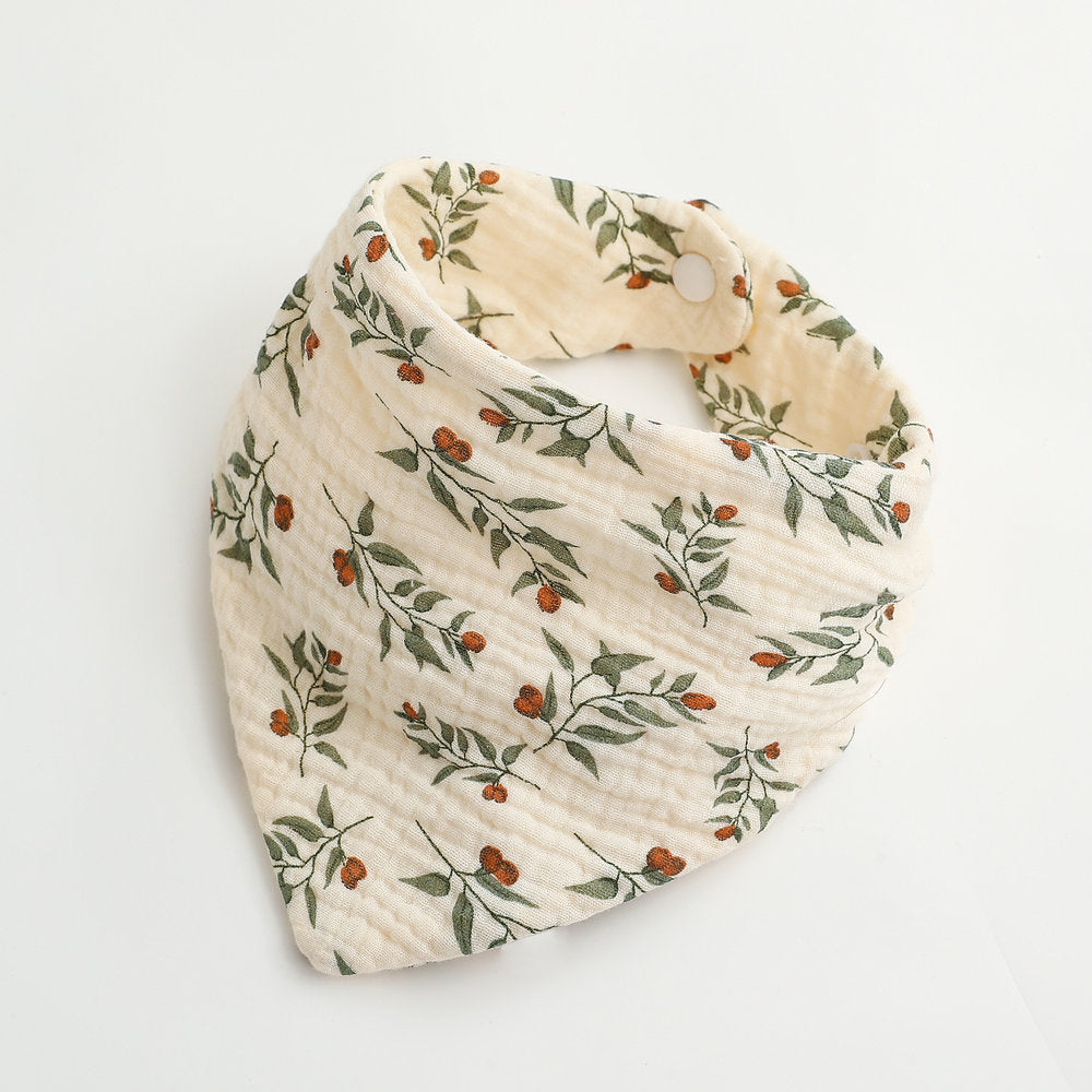 モスリンスマイル_モスリンガーゼ ベビー三角スタイ よだれかけ スカーフタイプ