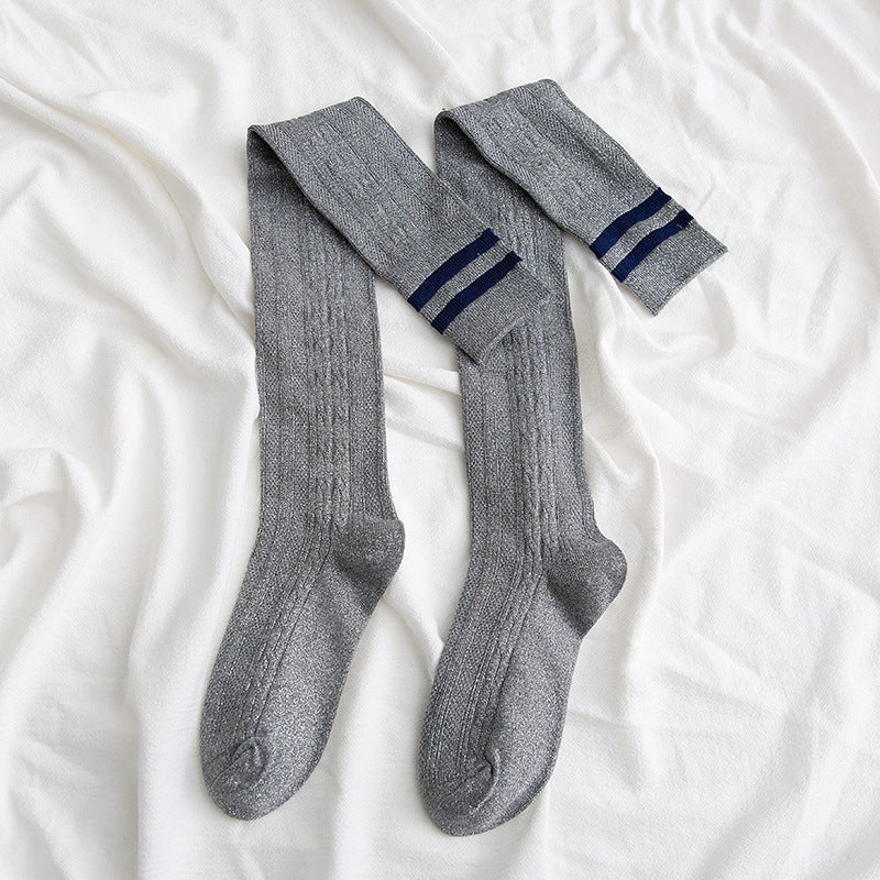 ミルキームード_レディース オーバーニーソックス ハイチューブ 太もも丈 ファッション