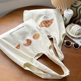 ベーカリーミューズ_クロワッサンデザイン キャンバス ワンショルダーバッグ