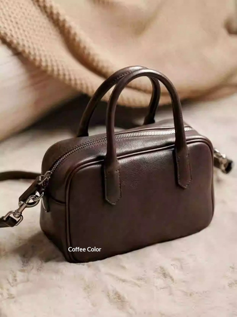 NATURAL LEATHER_Vegetable-tanned Leather Genuine Leather Women's Casual Shoulder Bag
