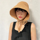 PARIS BRIM_Flat Top Wide Brim Bucket Hat for Women