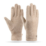 サーモニット_レディース 秋冬 厚手ニット手袋 あったか防寒