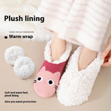 リラックスウォーム_厚手 室内用 すべり止め付き ラムウール ルームソックス 冬用