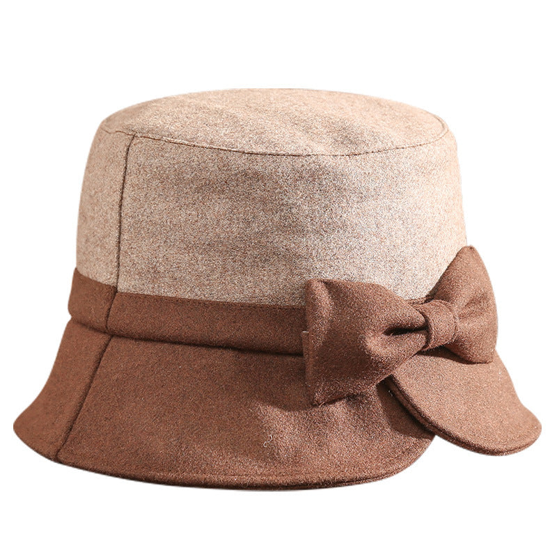 エレガンボウ_冬 レディース エレガントリボン バケットハット