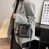 Notch_One-shoulder & Crossbody Unique Design Bucket Bag