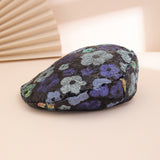 FLORA BERET_スパンコール花付き ベレー帽 レディース トレンド