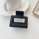 Crowell_Frosty Matte Texture 5cm Square Hair Clip for Women
