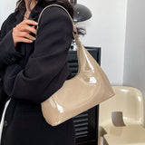 グロッシア_エナメル調 カジュアル レディースハンドバッグ