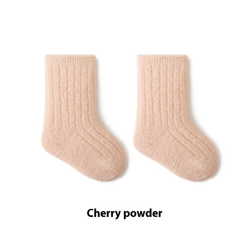 ベビースマイル_秋冬 ベビー ふわあつ しめつけない ルーズ口ソックス