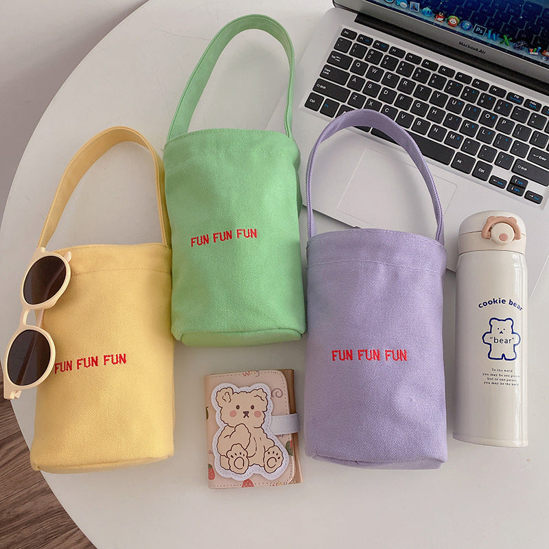RainPop_Plain Canvas Portable Umbrella Bag (Candy Color)