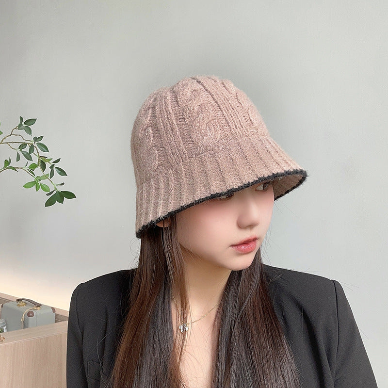 ラムモコ_秋冬 レディース 新作 ふわもこ ラムウールバケットハット