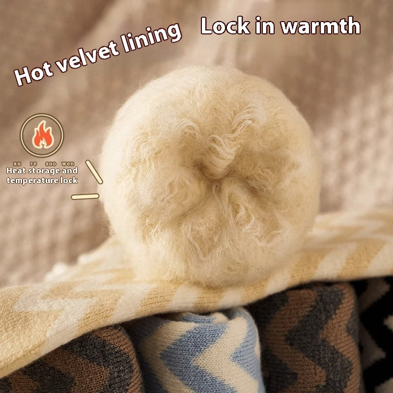 リラックスウォーム_冬あったか レディース 裏起毛 厚手 スノーウォーム フロアソックス