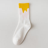 ジェラートソックス_レディース アイスクリームカラー チューブソックス