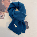 カラーブレンド_ピュアウールエレ レディース 純ウール 冬の上質マフラー 上品ハイセンス