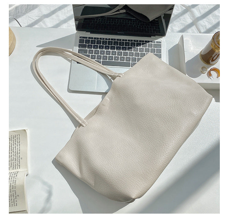 ソフトレーヴ_PUレザー 大容量レディース トート&ショルダーバッグ