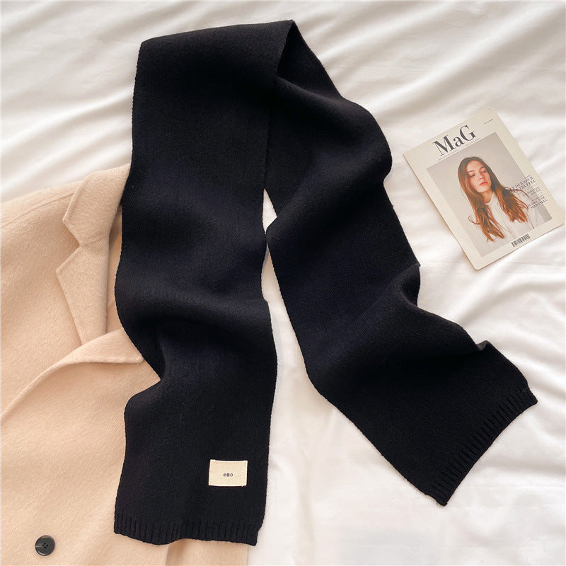 ウォームベーシック_無地 あったか 秋冬マフラー シンプル万能デザイン