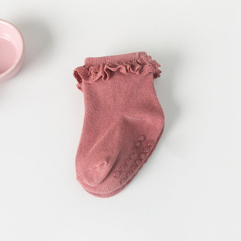 ベビースマイル_秋冬 ベビー・キッズ すべり止め付き コットンソックス