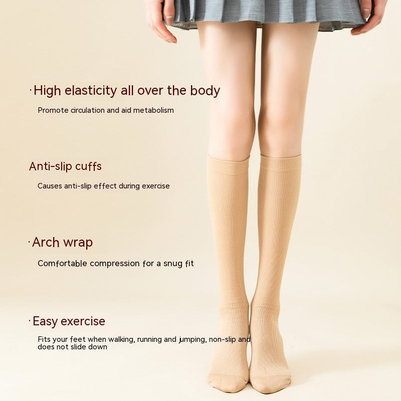 エナジーフィット_レディース ランニングソックス 筋肉サポート 着圧タイプ