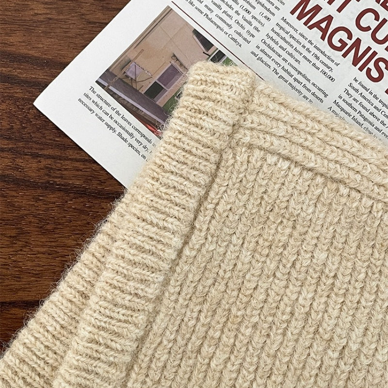 モコフード_韓国風 ホワイト ふわもこ フード付きプラッシュマフラー