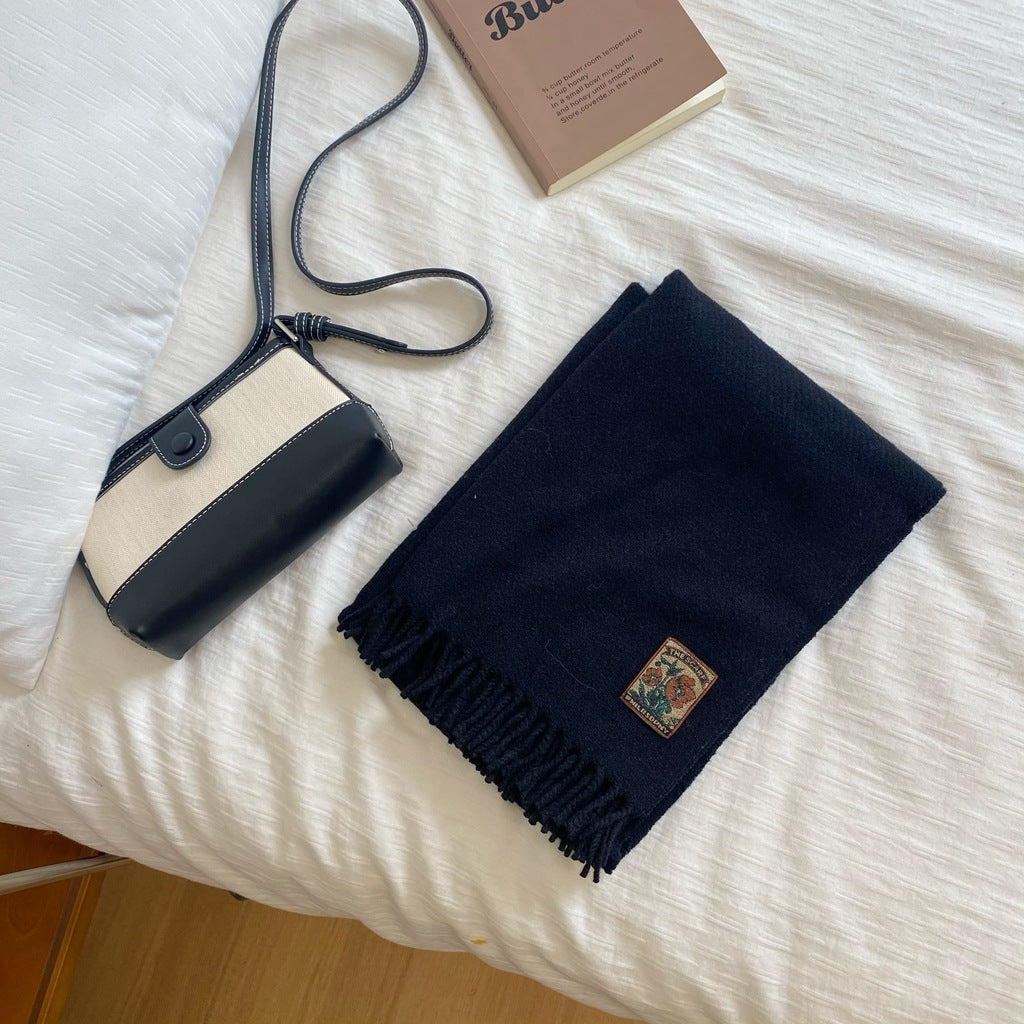 カシミヤタッチ・デイズ_カシミヤタッチ 男女兼用 あったか冬マフラー 学生・カップルにも