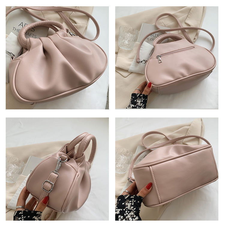 Cloud Pleats_Retro Cloud Pattern Pleated Shoulder/Crossbody Bag