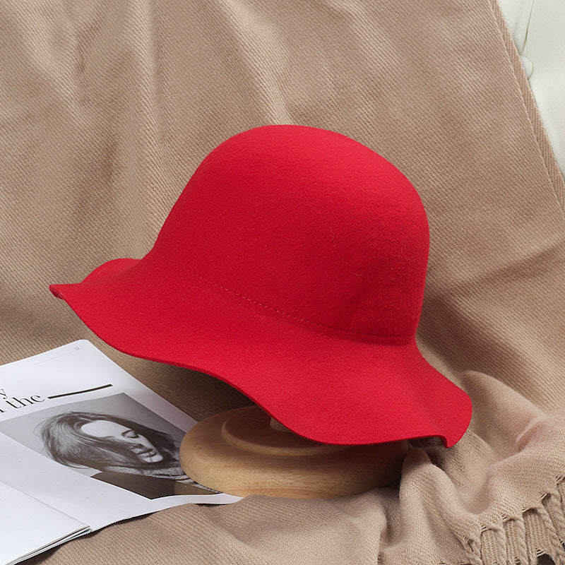 ブリットウェーブ_冬 英国レトロ ウェーブ編み ニット帽