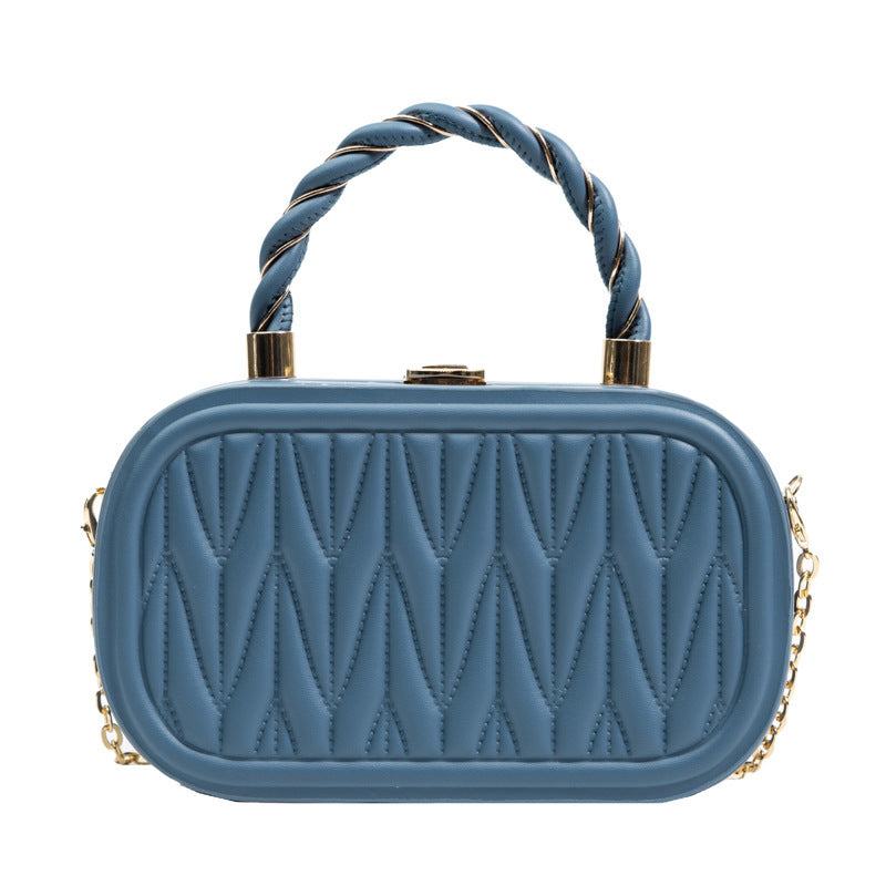 BOX CHAIN_Mini Square Box Chain Shoulder/Crossbody Bag