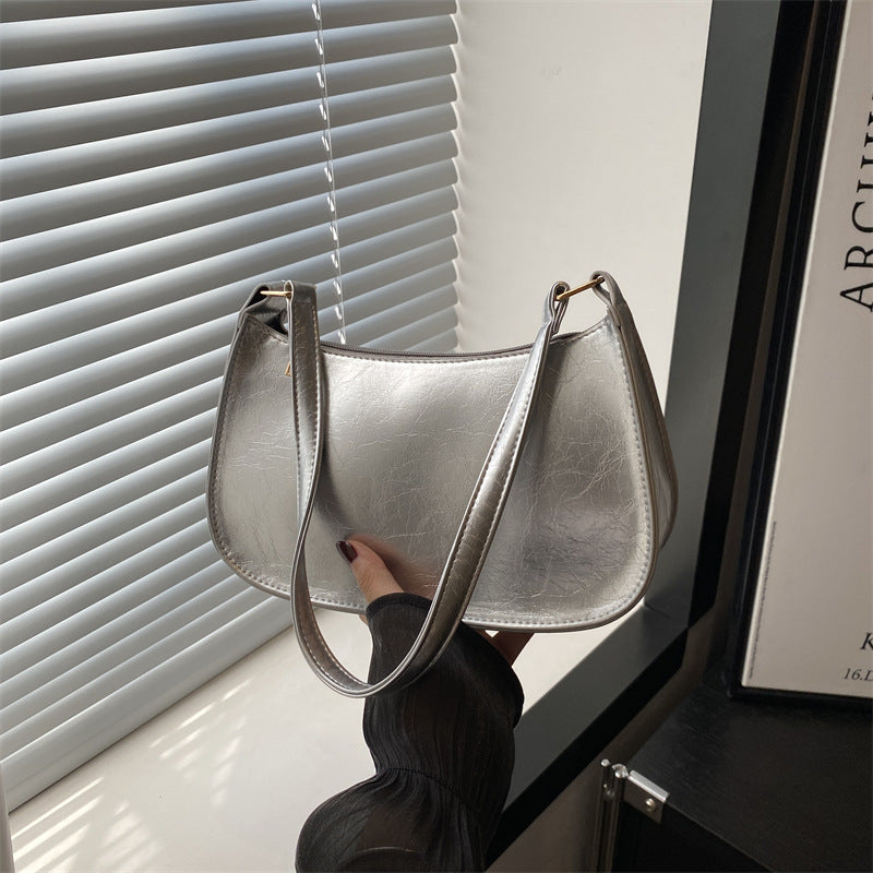 レトロテクス_レトロシンプル 質感アンダーアーム ワンショルダーバッグ