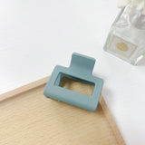 Crowell_Frosty Matte Texture 5cm Square Hair Clip for Women