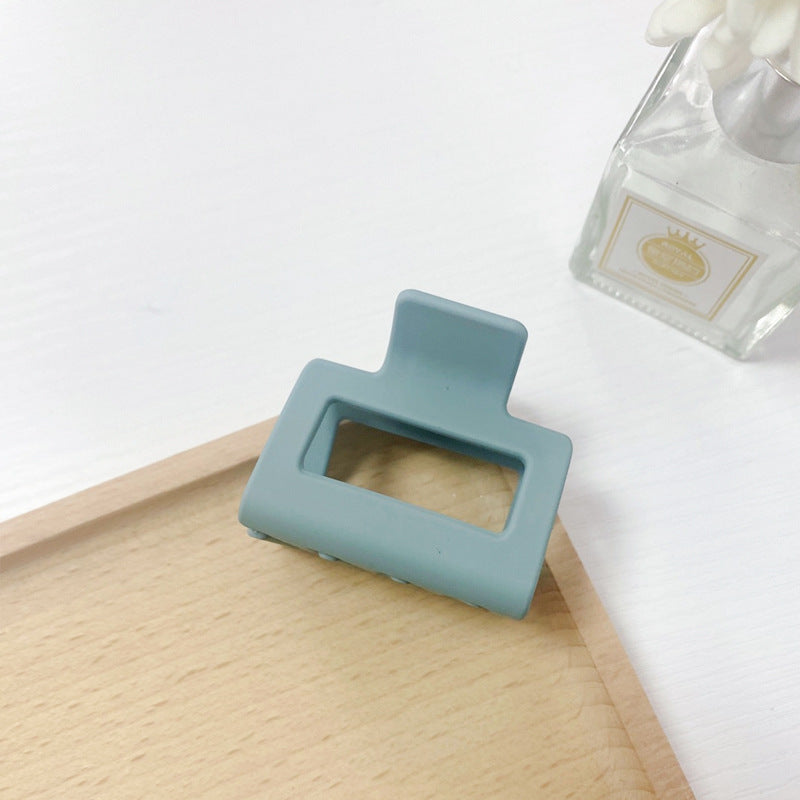 Crowell_Frosty Matte Texture 5cm Square Hair Clip for Women