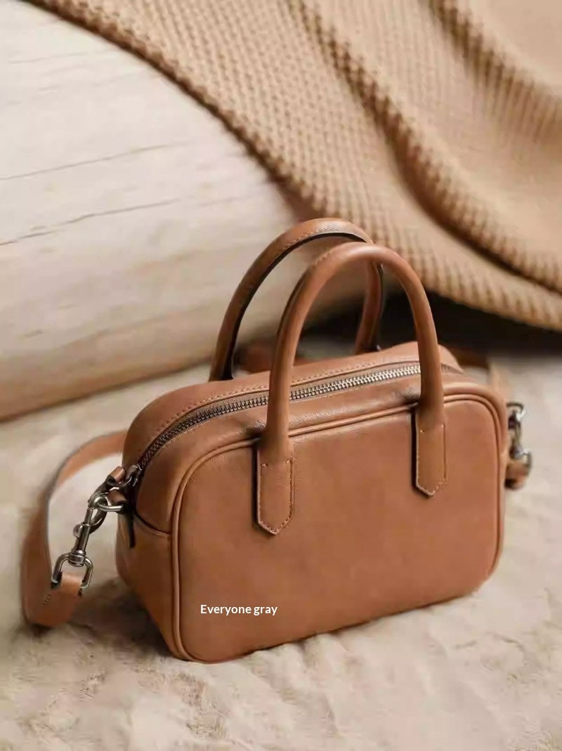 NATURAL LEATHER_Vegetable-tanned Leather Genuine Leather Women's Casual Shoulder Bag