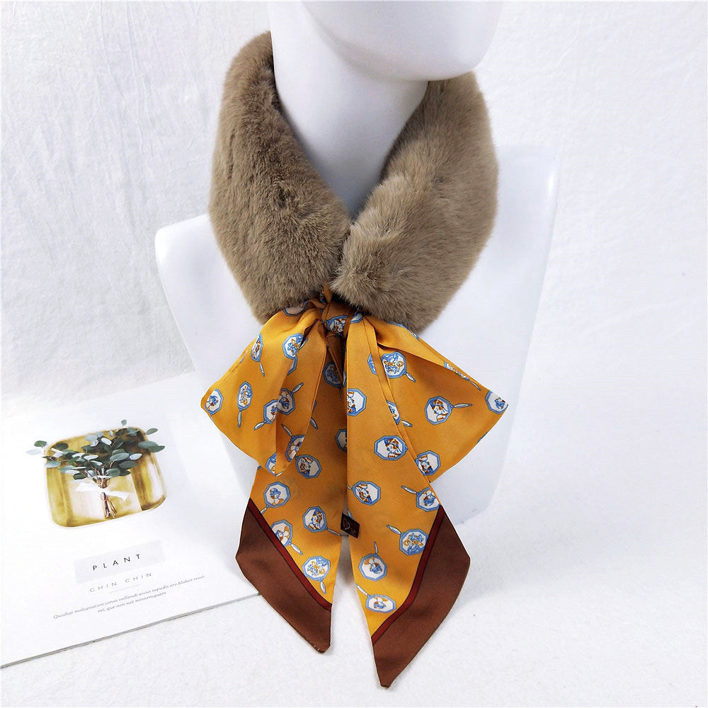 ファームーン_韓国風 厚手あったか冬マフラー レディーズ向け