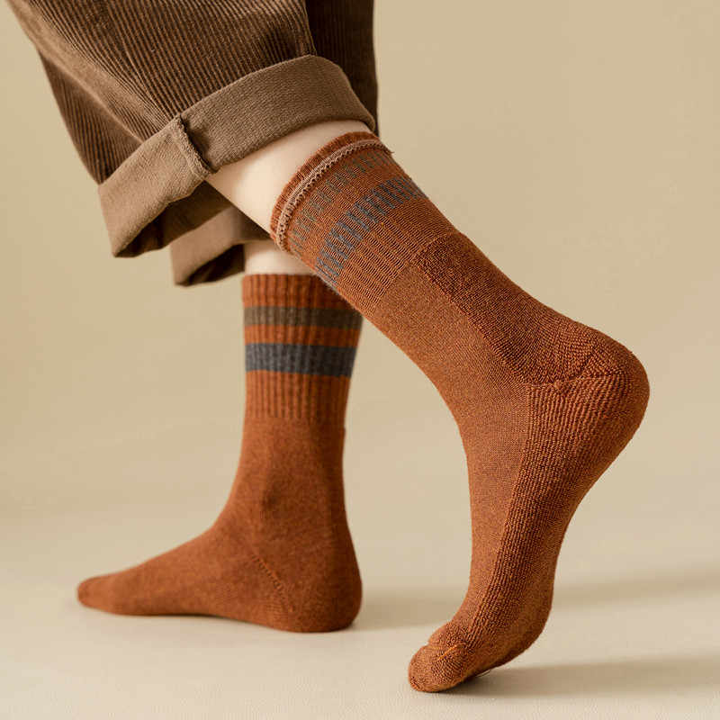 コンフォパイル_ミドル丈 無縫製 厚手パイル あったかソックス